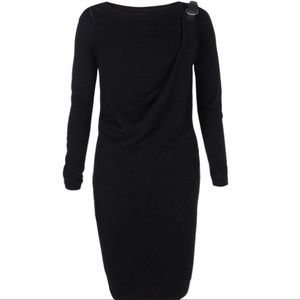 All Saints Ellil Draped Buckle Dress